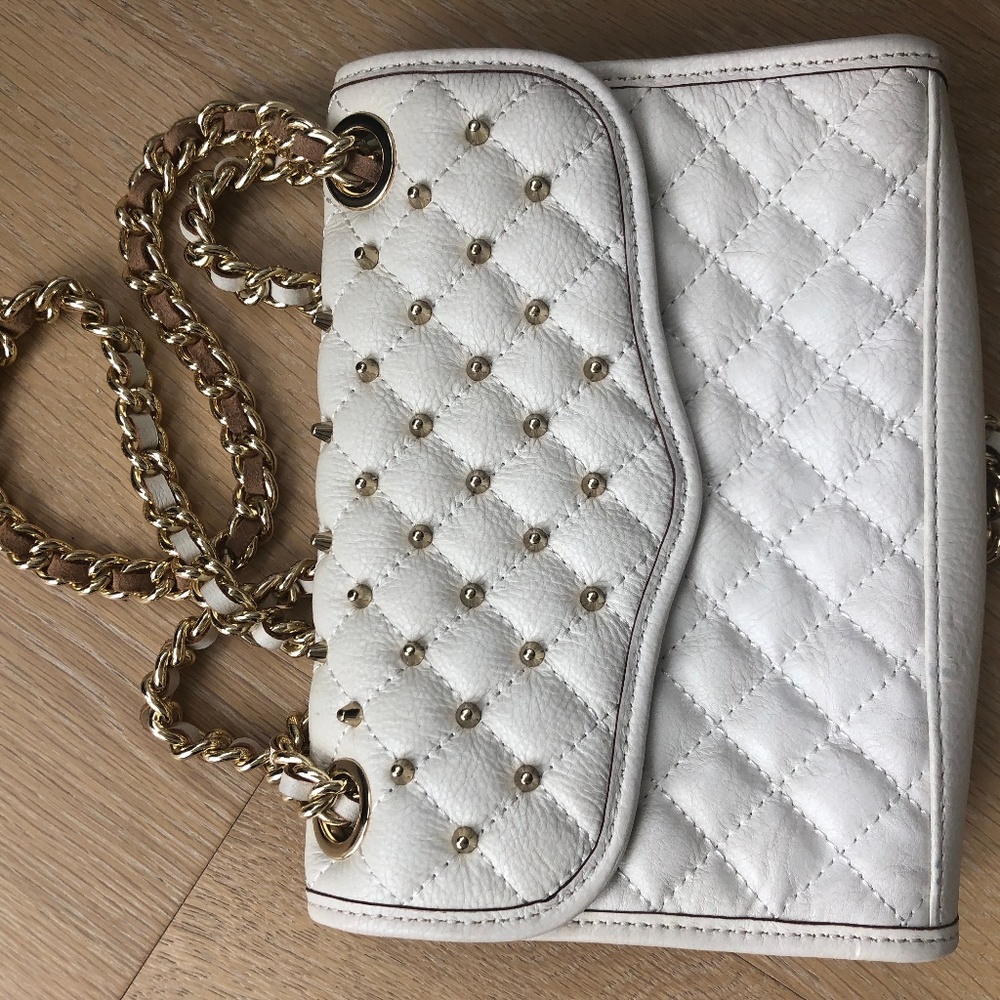 Rebecca Minkoff White Studded Crossbody Purse